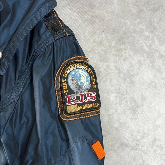 Parajumpers Women's Long Lightweight Jacket with Hood Navy Blue Size S - Picture 3 of 3